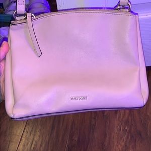 nine west light pink side purse